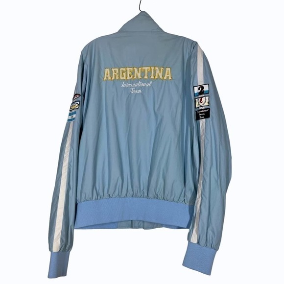 Vintage Argentina Soccer Jacket Embroidered Blue Y2K - Picture 2 of 15